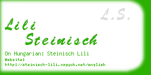 lili steinisch business card